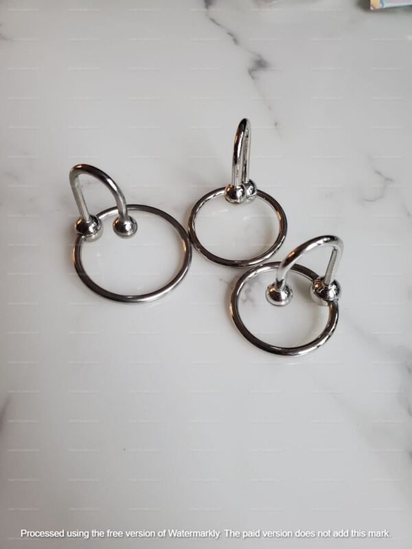Three-piece Urethral Plug Ring and different diameter rings for penis head