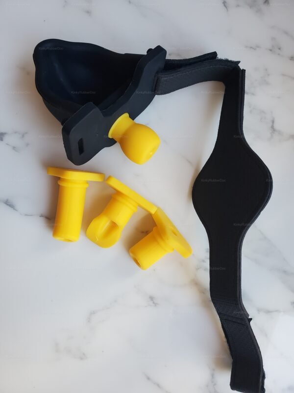 Rubber funnel with yellow attachments for water sports enthusiasts.