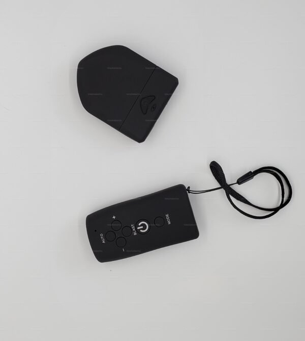 Sleek e-stim controller kit with 2.5mm jack by KinkyRubberDoc, featuring a black finish and intuitive controls.