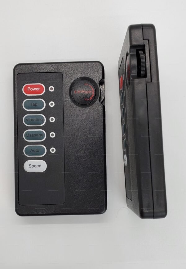 Compact black e-stim power box with multiple settings for beginners.