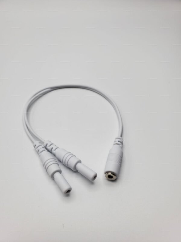 Estim-tes Jack Adapter Power Box for Electro Toys in sleek white, designed for seamless connectivity in electrostimulation experiences.