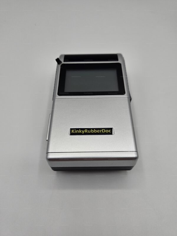 Sleek Kink Tens Unit with a modern silver finish and 2mm pin setup for enhanced sensory play.