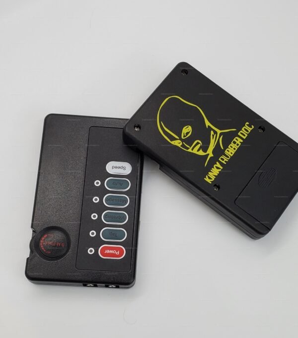 The Kinkyrubberdoc Electro Device Speed Mode Unit featuring sleek controls and a bold design.