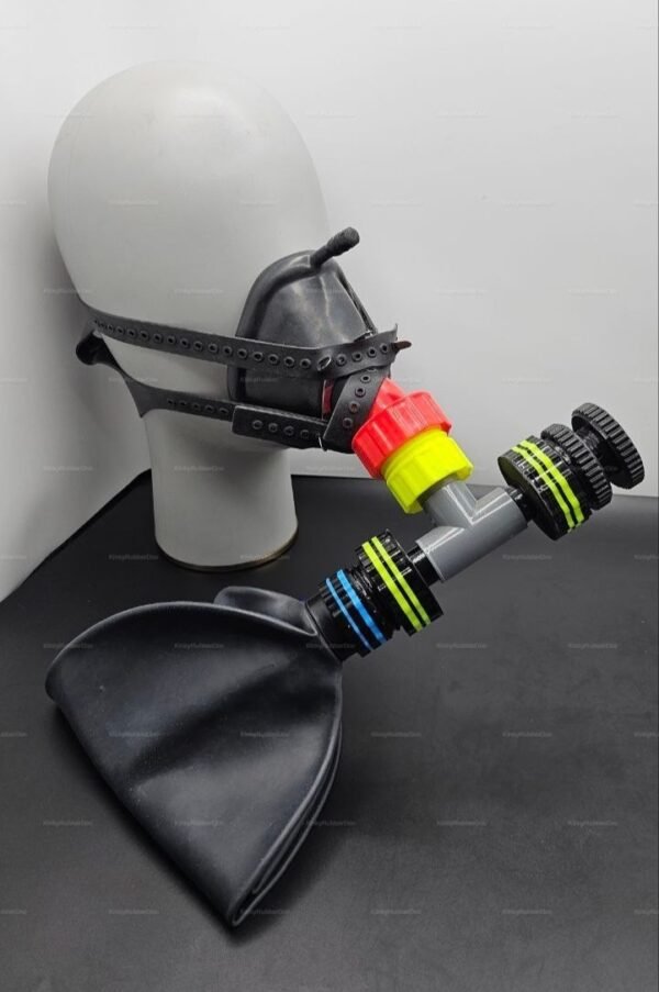 Sniff Mask Rubber Set Breath Control with adjustable straps and colorful connectors for enhanced sensory play.