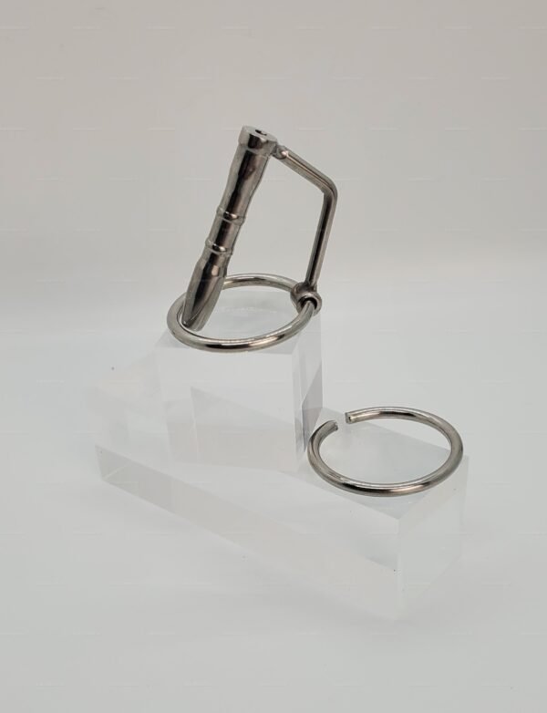 Stainless steel Urethral Plug with urethral insert featuring a sleek, polished finish.